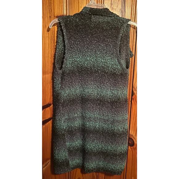 Chicos women’s blue/ green sleeveless vest cardigan size 0 or small - Picture 3 of 3